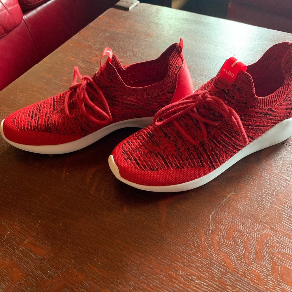 Women’s Red Aldo Sneakers. Size 8.5